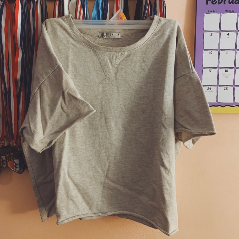 Grey cotton on crop top